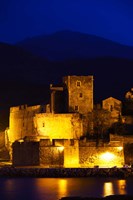 Castle at the waterfront, Chateau Royal, Collioure, Vermillion Coast, Pyrennes-Orientales, Languedoc-Roussillon, France Fine Art Print