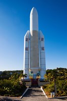 Ariane 5 French space rocket at Cite de l'Espace space park, Toulouse, Haute-Garonne, Midi-Pyrenees, France Fine Art Print