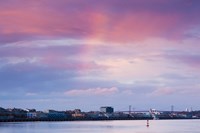 Garonne Riverfront at dusk, Bordeaux, Gironde, Aquitaine, France Fine Art Print