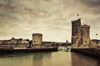 Tour de la Chaine and Tour St-Nicholas towers, Old Port, La Rochelle, Charente-Maritime, Poitou-Charentes, France Fine Art Print