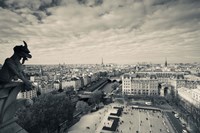 City viewed from the Notre Dame Cathedral, Paris, Ile-de-France, France Fine Art Print