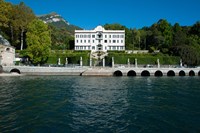 Villa at the waterfront, Villa Carlotta, Tremezzo, Lake Como, Lombardy, Italy Fine Art Print