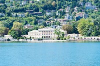 Buildings on a hill, Villa Olmo, Lake Como, Lombardy, Italy Fine Art Print