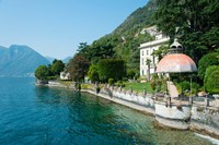 Home along a lake, Lake Como, Sala Comacina, Lombardy, Italy Fine Art Print