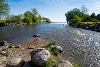Beaver River flowing into Georgian Bay, Thornbury, Ontario, Canada Fine Art Print