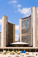 Facade of a government building, Toronto City Hall, Nathan Phillips Square, Toronto, Ontario, Canada Fine Art Print