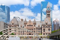 Facade of a government building, Toronto Old City Hall, Toronto, Ontario, Canada Fine Art Print