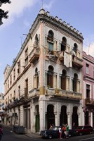 Buildings along the street, Havana, Cuba Fine Art Print