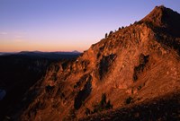 The Watchman at sunrise, Crater Lake National Park, Oregon, USA Fine Art Print