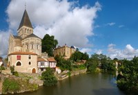 Church on a hill, Saint Sauveur Church, Mareuil-Sur-Lay-Dissais, Pays De La Loire, Vendee, France Fine Art Print