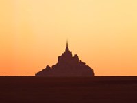 Mont Saint-Michel at sunset, Manche, Basse-Normandy, France Fine Art Print