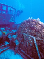 Doc Polson Wreck in the sea, Grand Cayman, Cayman Islands Fine Art Print