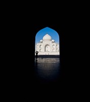 Mausoleum viewed through an arch, Taj Mahal, Agra, Uttar Pradesh, India Fine Art Print