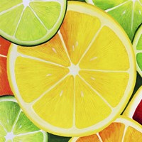 Sliced Lemon Framed Print