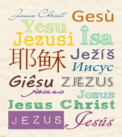 Jesus in Different Languages Fine Art Print
