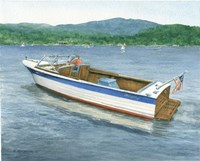 Chris Craft On The Lake Fine Art Print