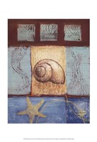 Aquamarine Snail by Wendy Russell - 13" x 19"