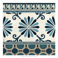 Non-Embellished Indigo Frieze II Fine Art Print