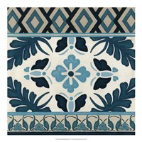 Non-Embellished Indigo Frieze IV Fine Art Print