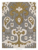 Ochre Ikat I Framed Print