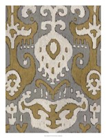 Ochre Ikat II Framed Print