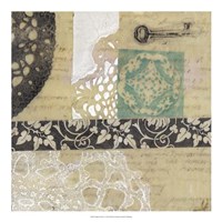 Filigree & Key I Framed Print