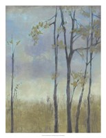 Tree-Lined Wheat Grass I Framed Print