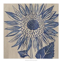Indigo Sunflower Fine Art Print