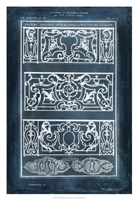 Ornamental Iron Blueprint I Fine Art Print