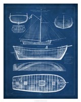 Antique Ship Blueprint II Fine Art Print