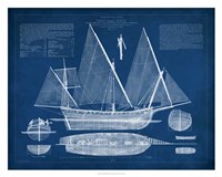 Antique Ship Blueprint III Fine Art Print