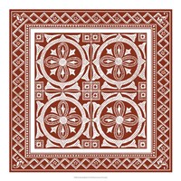 Cinnabar Woodblock I Fine Art Print