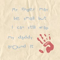 My Finger May Be Small Pink and Blue Fine Art Print