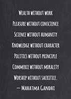 Knowledge Without Character Framed Print