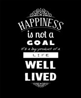 Happiness Is Not A Goal Fine Art Print