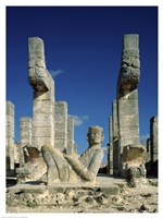 Mayan Statues Temple of the Warriors Fine Art Print