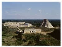 Pyramid of the Magician, Nunnery Quadrangle, Uxmal Fine Art Print