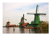 Dutch Zaanse Schans Windmills photograph Fine Art Print