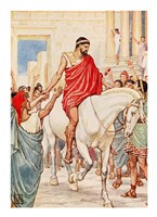 The Multitude Saluted Him With Loud Acclamations Fine Art Print