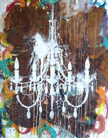 White Chandelier Fine Art Print