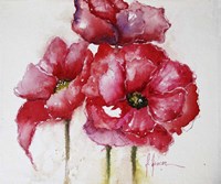 Fuchsia Poppies I Fine Art Print