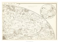 Sepia Environs Paris II Fine Art Print