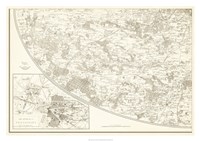 Sepia Environs Paris III Fine Art Print