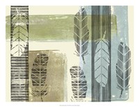 Stamped Feathers I Fine Art Print