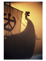 A ancient Viking Ship, Sweden Fine Art Print