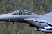 F-15E Strike Eagle low flying over Wales, United Kingdom Fine Art Print