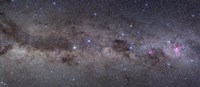 Widefield view of the southern constellations of Centaurus and Crux Fine Art Print