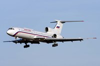 A Tupolev Tu-154M on final approach in Bulgaria Fine Art Print