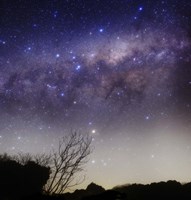 The Milky Way above a rural landscape in San Pedro, Argentina Fine Art Print