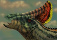 Olorotitan dinosaur portrait Fine Art Print